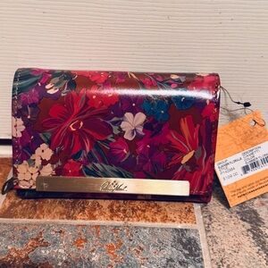 NWT!! Cametti Patricia Nash TriFold Italian Leather Wallet Peruvian Painting!